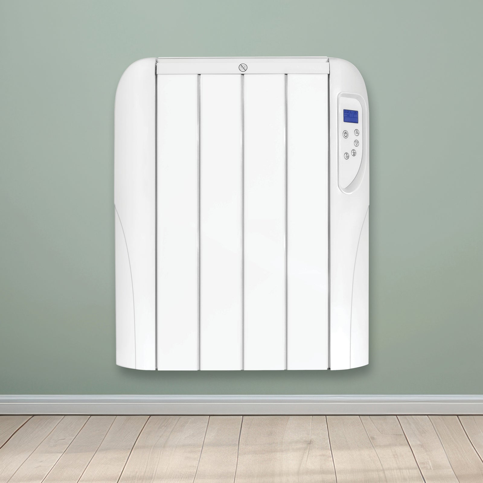 Electric Radiator Panel Heater Wall Mounted Advanced Timer Digital Thermostat, Bathroom Safe Room Heater | 1000w | White