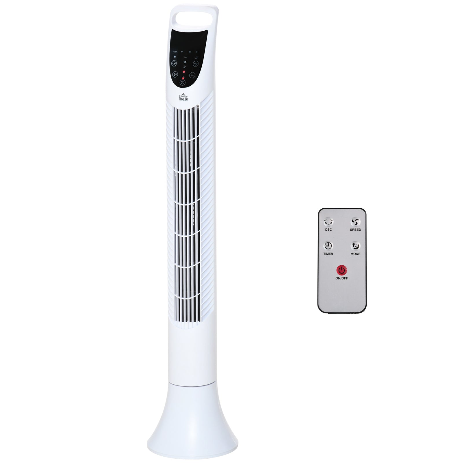 Led 36 Inch Tower Fan 70° Oscillation 3 Speed Remote | One Size | White