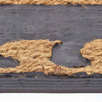 HOMESCAPES Black Cat Silhouette Non-slip Coir Doormat