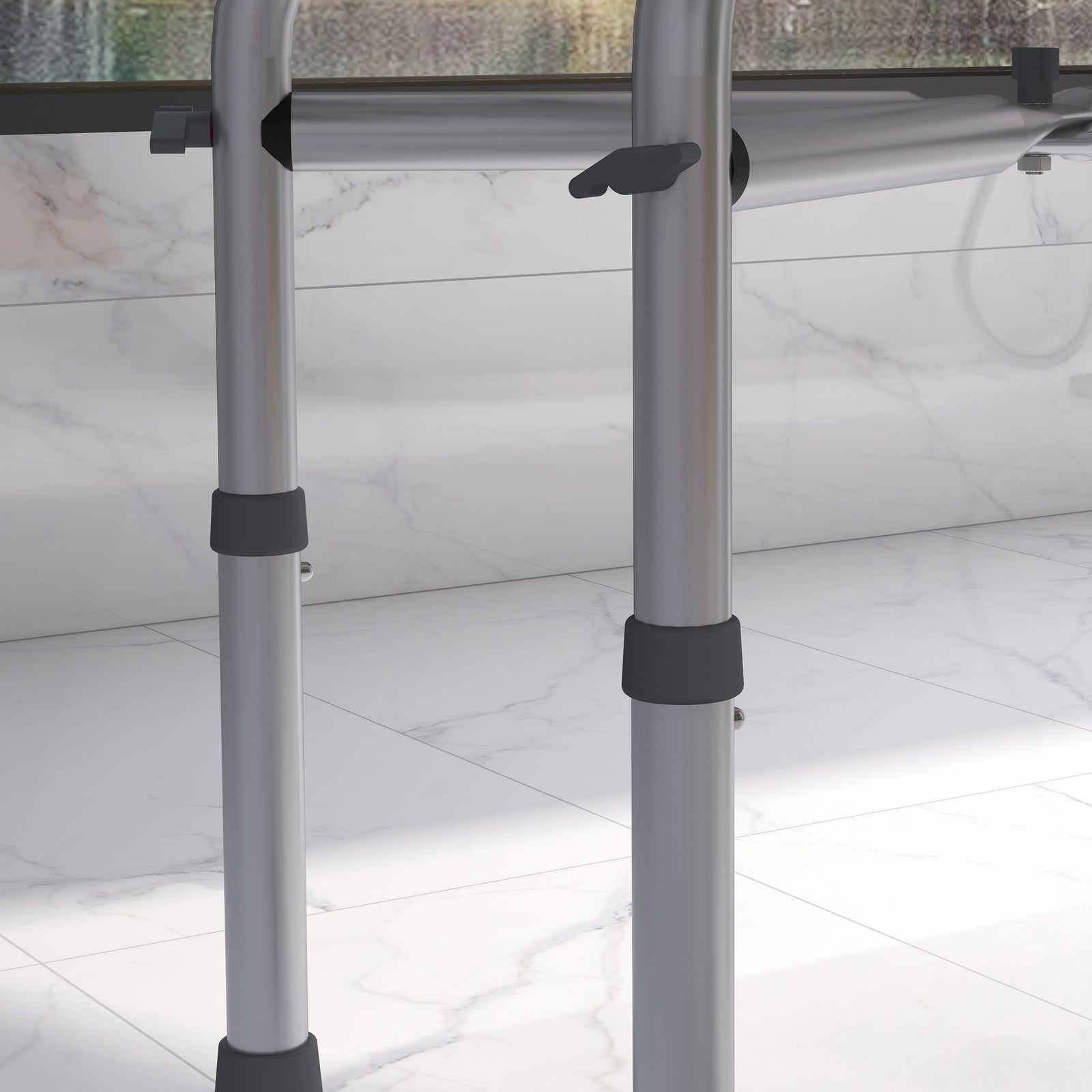 Aluminium Shower Stool Adjustable Bath Stool For Disabled