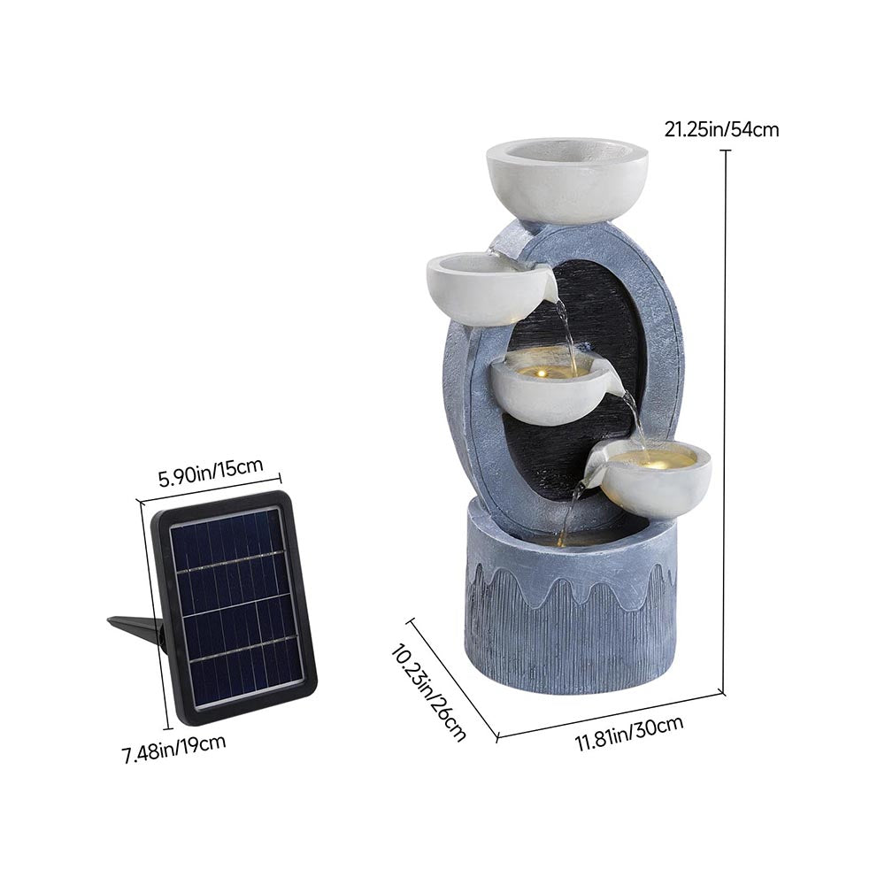 Solar-powered Water Fountain Outdoor Garden Decor