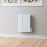 900w 5-fin Oil-filled Radiator Space Heater With Led Display, 3 Heat Settings, Compact Portable Electric Heater, 450mm Width