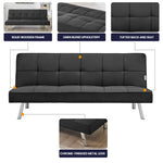 Click Clack Linen Blend Sofa Bed - 3 Seater | Black