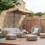 2.3m Half Round Parasol Balcony W/ Crank