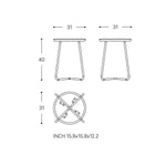 Shower Seat 31cm, Up To 150 Kg, White, Architect S+ Collection