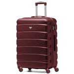 25" Medium Suitcase Check-in Hold Luggage Hard Shell 4 Wheels Tsa Lock | Medium | Burgundy