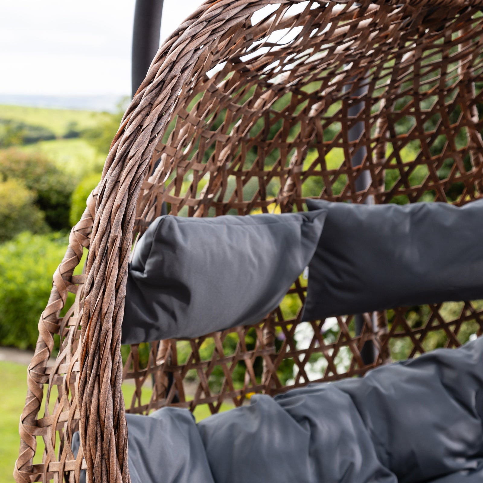 Garton Swinging Double Garden Seat | Dark Gray