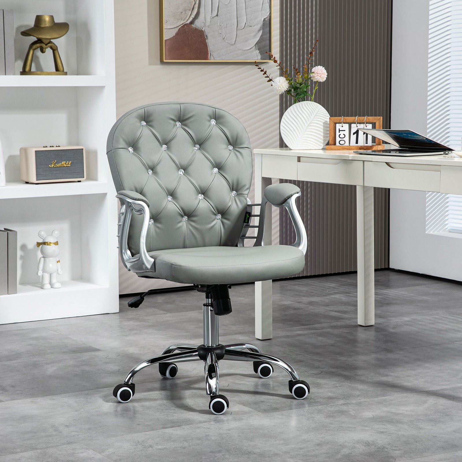 Pu Diamante Padded Office Chair