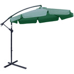 2.7m Cantilever Parasol Banana W/ Crank Handle | Green