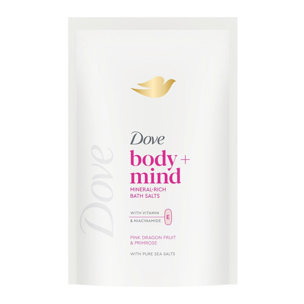Body + Mind Mineral-rich Bath Salts, Dragon Fruit & Primrose, 400g | Set-of-6