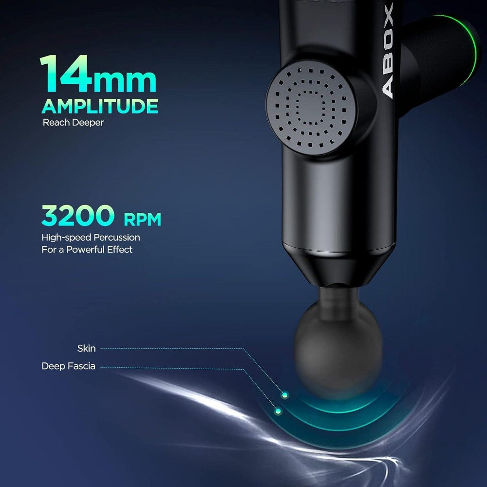 Dyzi Massage Gun Deep Tissue Massager 30 Speed 6 Heads Case & Lcd Touch Screen