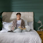 Teddy Borg Cuddle Cushion Pillow | Beige