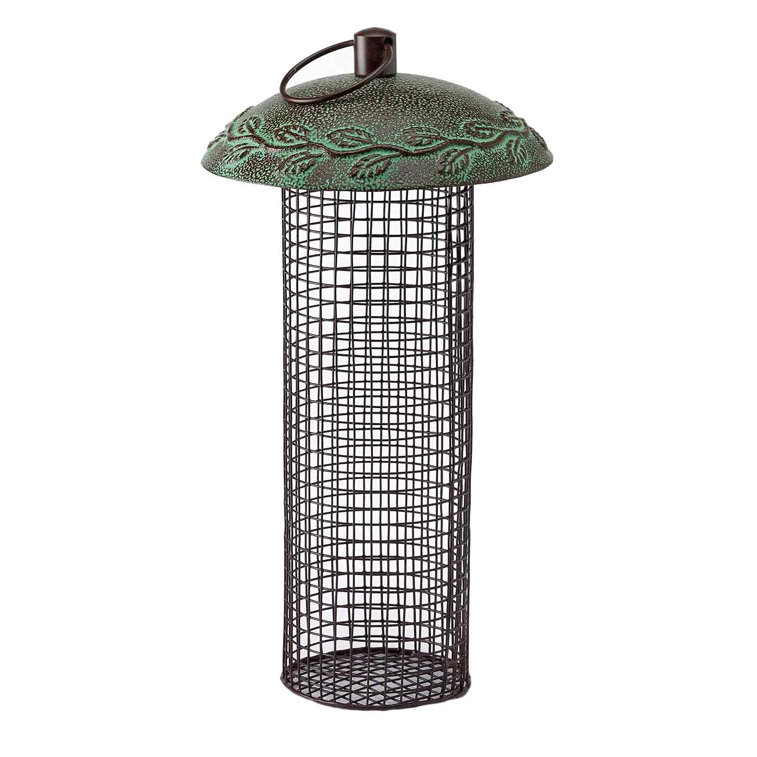 Secret Garden Peanut Feeder – Antique Leaf Design, Green | Antique Copper
