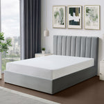 Corwin Grey Velvet Ottoman Storage Bed Frame - 4 Sizes Available | Double