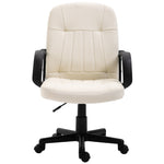 Swivel Executive Chair Pu Leather | Cream