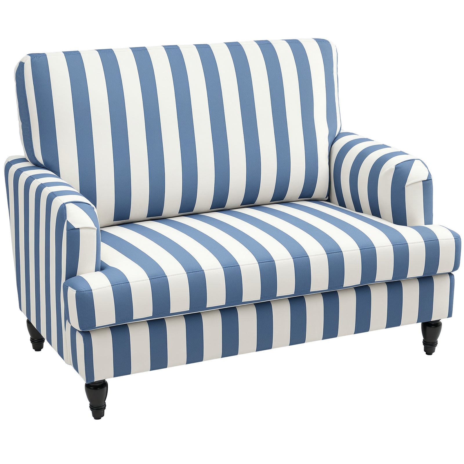 Cuddle Chair With Stripe, Armchair For Living Room | Blue