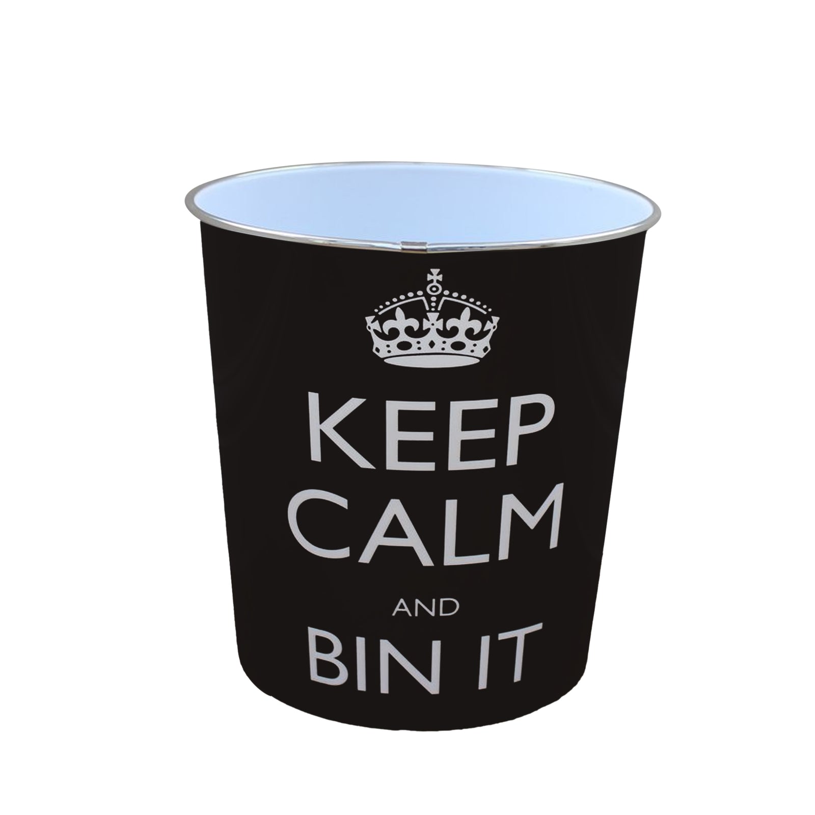 Keep Calm Waste Bin (pack Of 2) | One Size | Black