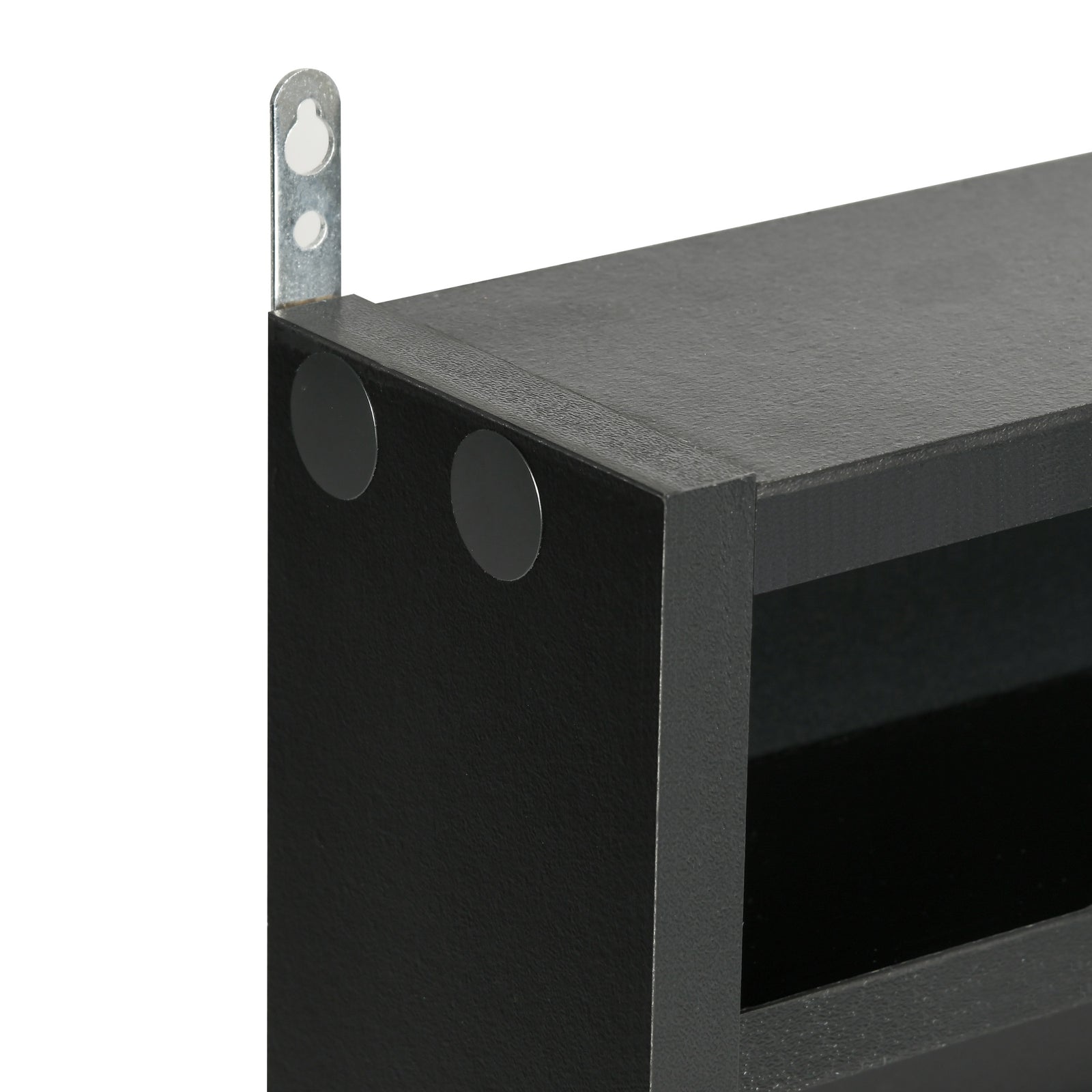 5-tier Wall Display Shelf Unit Cabinet Shelves Glass Doors | One Size | Black