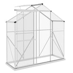 6x2.5ft Aluminium Polycarbonate Greenhouse | Silver