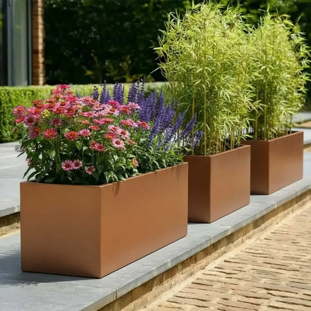 Zinc Galvanised Trough Planter | 120cm x 40cm x 40cm | Copper