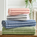 Deyongs Malmo Stripe Cotton Blend Towel Contemporary Woven Stripe Design