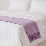 Kashi Cotton Throw With Tassels | 150cm x 200cm | Lilac
