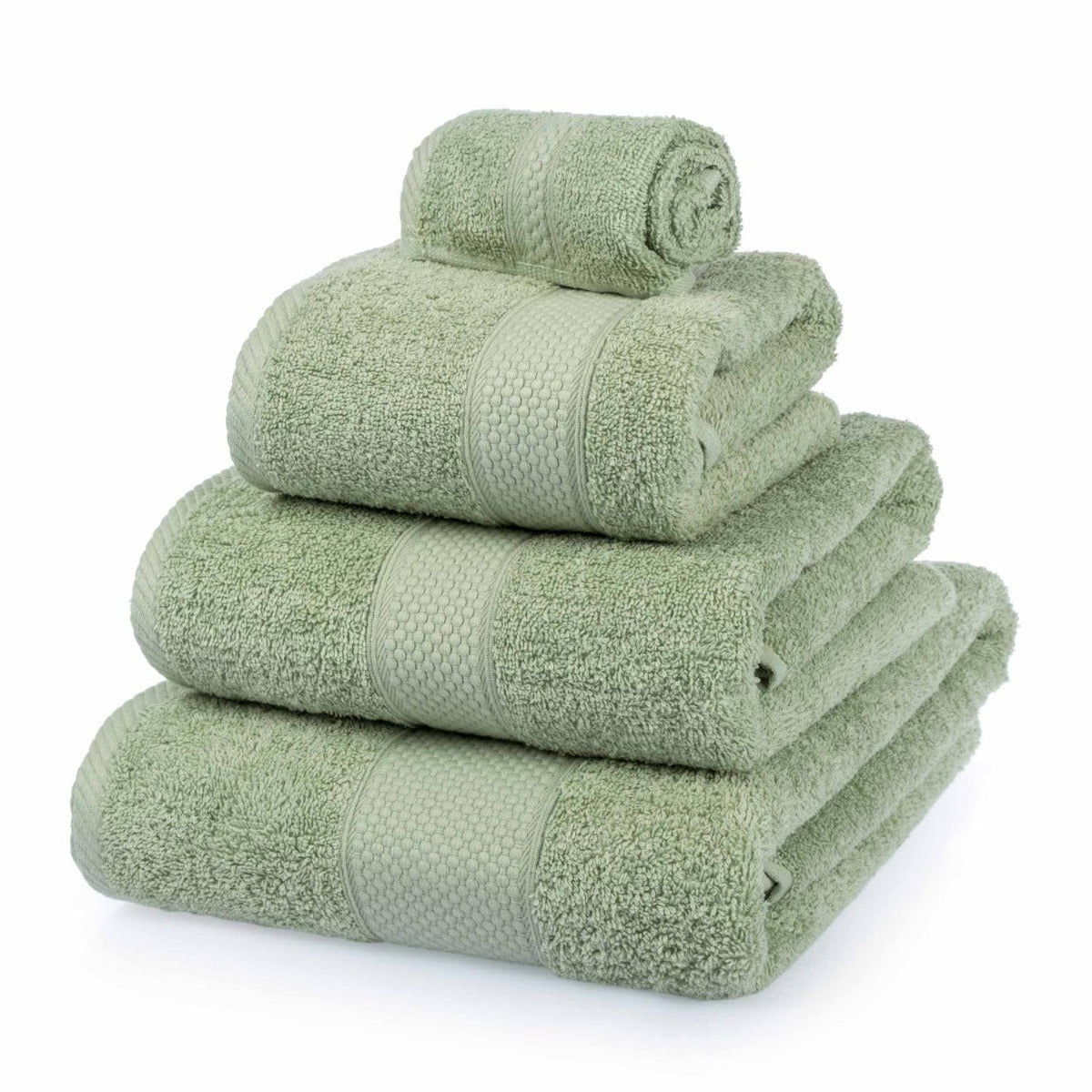 Turkish Cotton 500gsm Towel | Set-of-4 | Sage Green