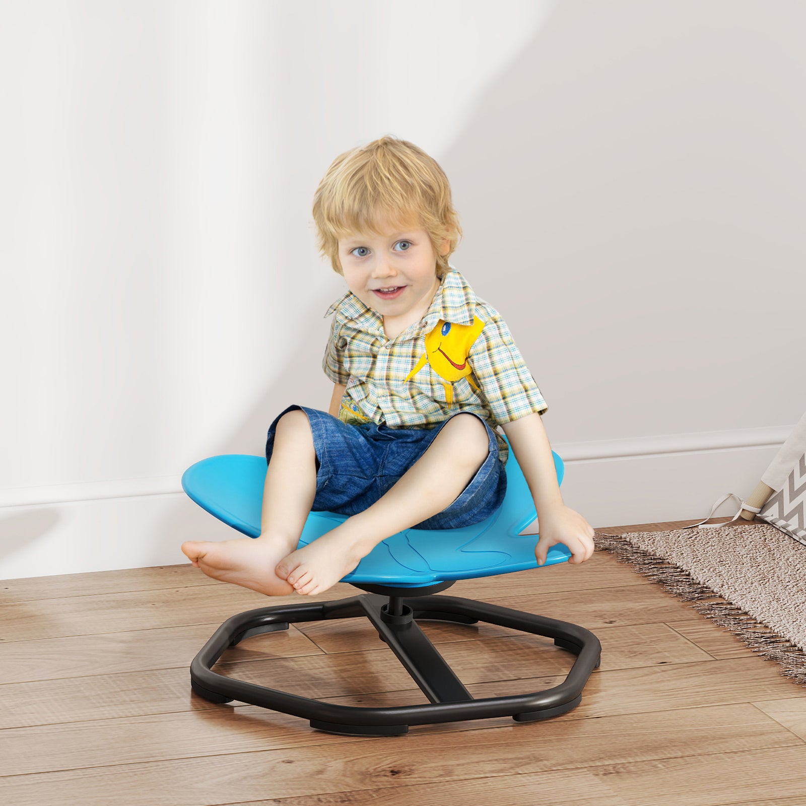 Butterfly-shaped Kids Swivel Chair, Sensory Spinning Chair | Blue