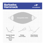 Barbados Natura Double Cotton Traditional Garden Hammock With Bag