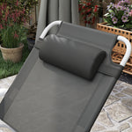 Charcoal Grey Adjustable Sun Lounger