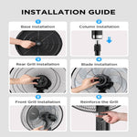 50w Pedestal Fan Adjustable Height Oscillating Standing Fan For Home Or Office
