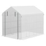 Walk-in Greenhouse With 4 Tiers, 244x180x210cm | White