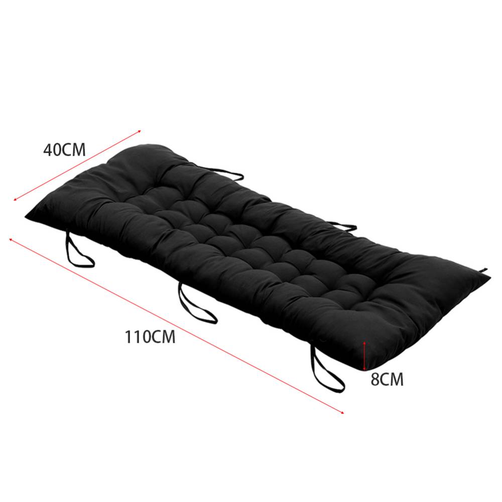 Outdoor Chaise Lounge Cushion Thick Soft And Fade-resistant For Patio Or Pool | Black