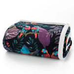 Snuggle Warm Fleece 140x180cm Throw Exotic Birds