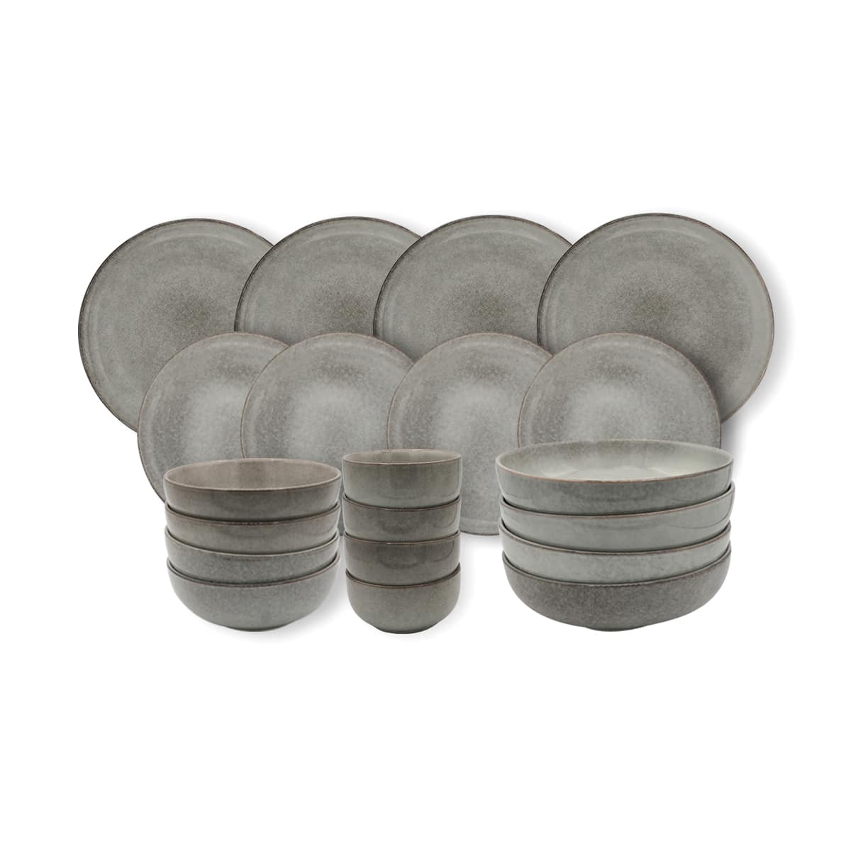 Nordic Stoneware Dinner Set | Set of 20 | Grey