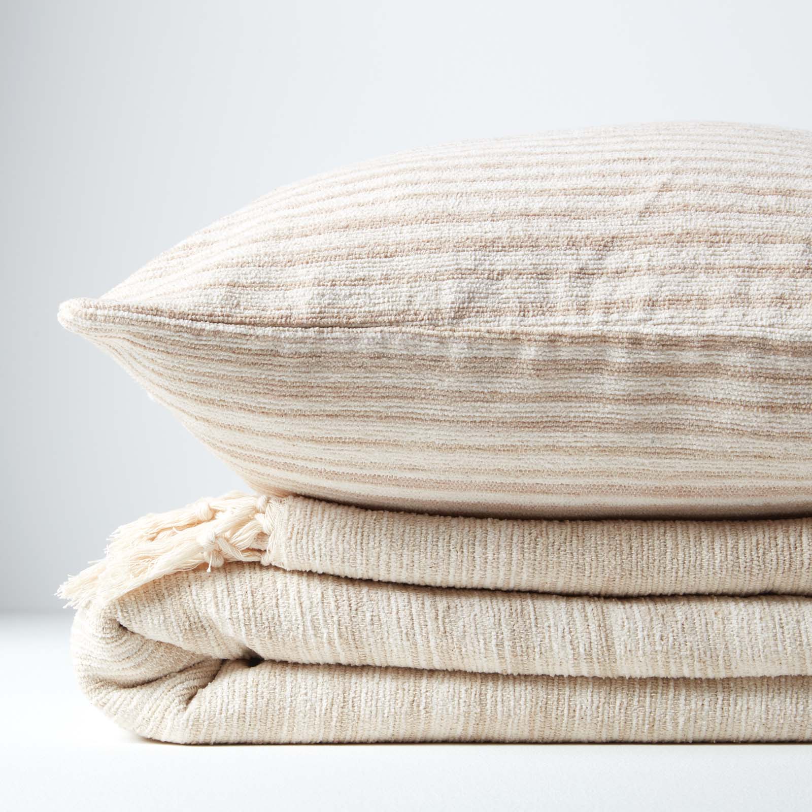Cotton Chenille Tie Dye Cushion Cover | 60cm x 60cm | Beige