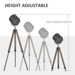 Tripod Floor Lamp Height Adjustable E27 Base Living Room