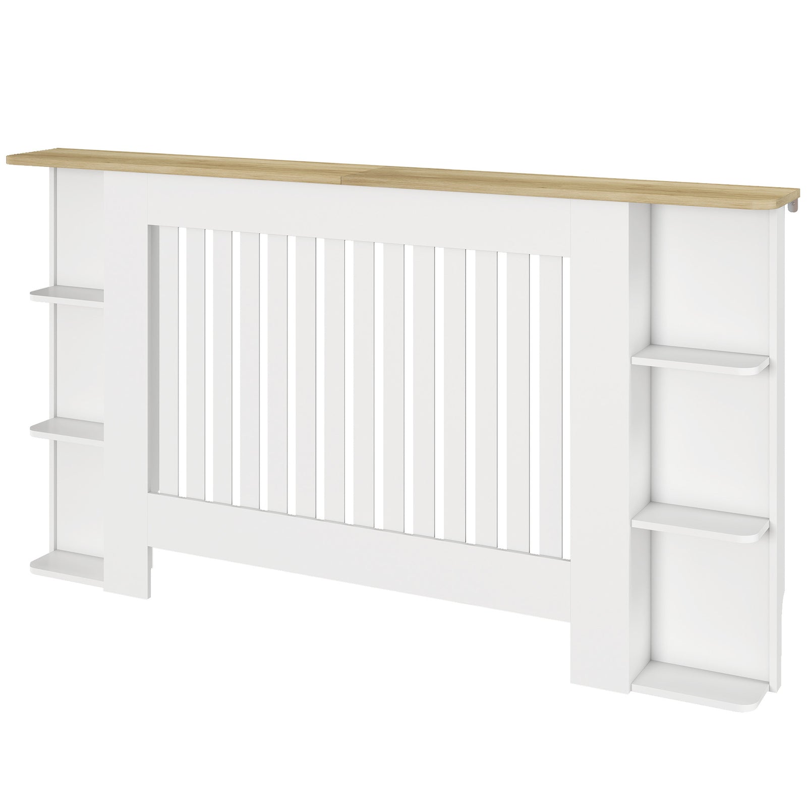 Vertical Slatted Heater Cover For Living Room | Large | White