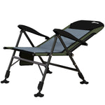 Portable Fishing Chair W/ Reclining Backrest Adjustable Leg