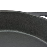 Frying Pan Non Stick Cast Iron 30cm Steak Skillet Round Bbq Grill Camping | Black