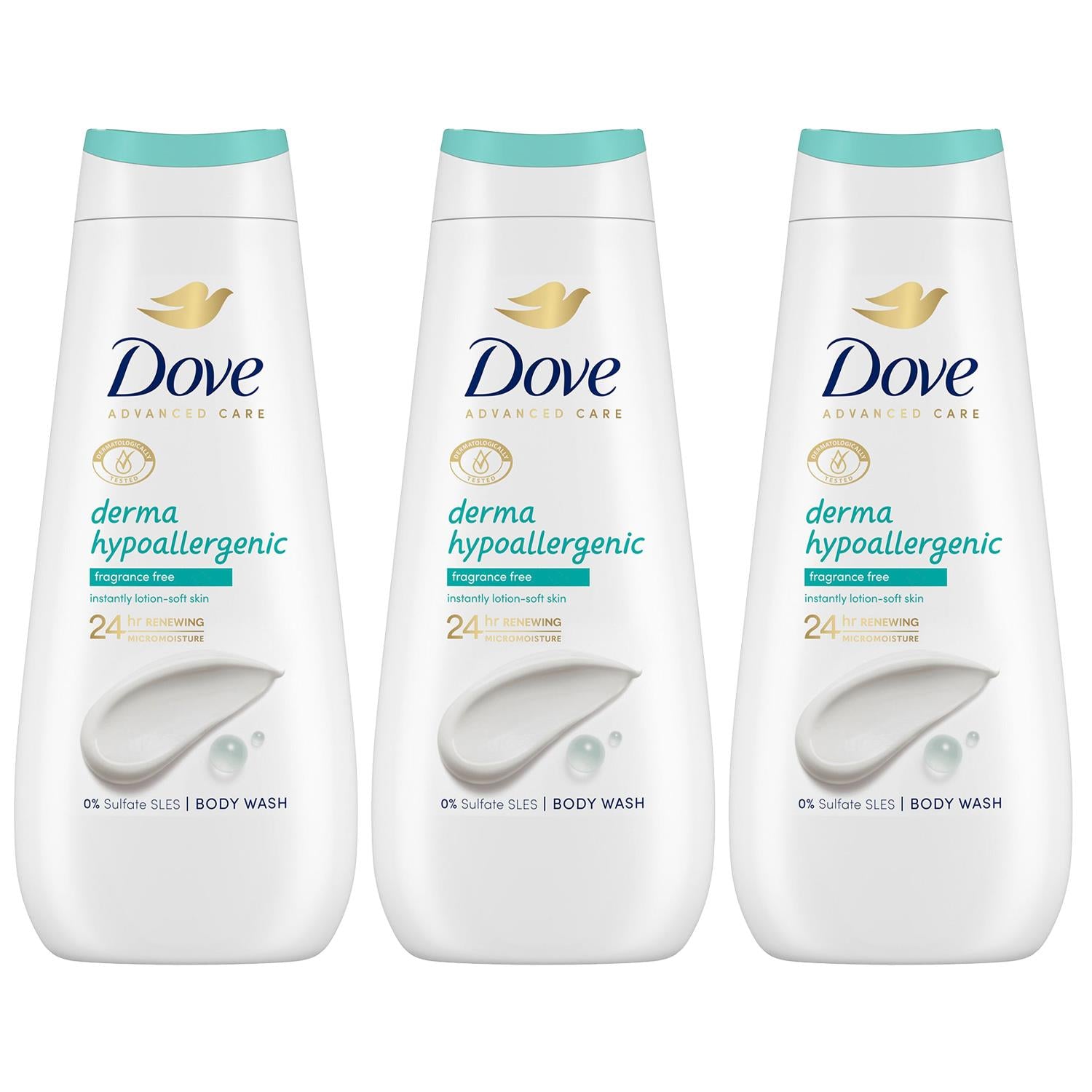 Advanced Care Body Wash Hypoallergenic 24h Renewing Micro Moisture, 3x400ml