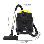 Wet And Dry Cylinder Vacuum Cleaner Powerful Suction Hepa 1000w 15l | Black