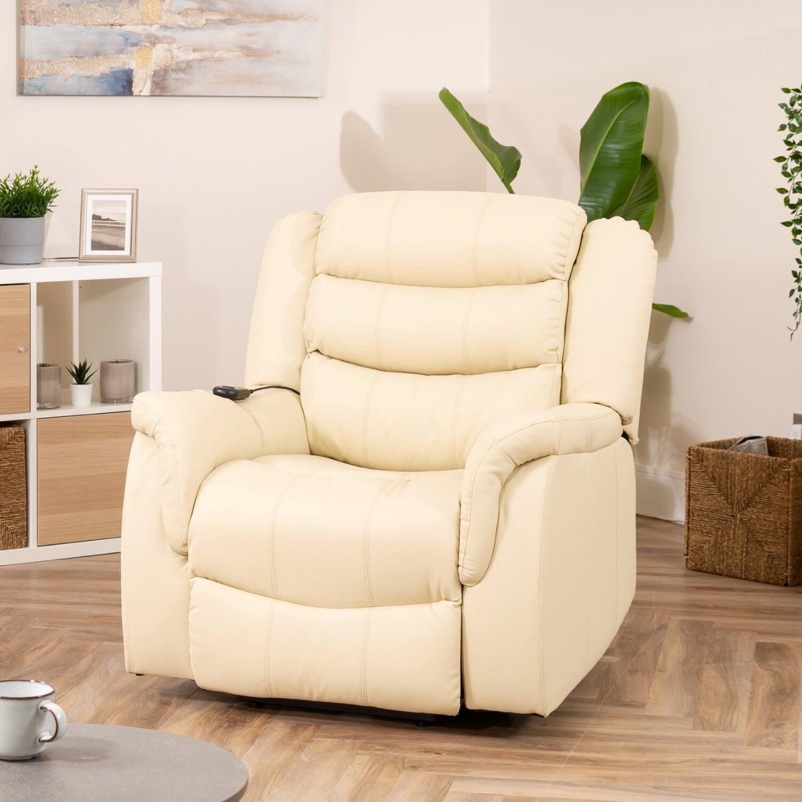 Almeira Electric Riser Recliner With Massage And Heat | Burgundy