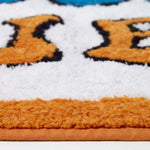 Orange Good Vibes Bath Mat 100% Cotton, 50 X 80 Cm
