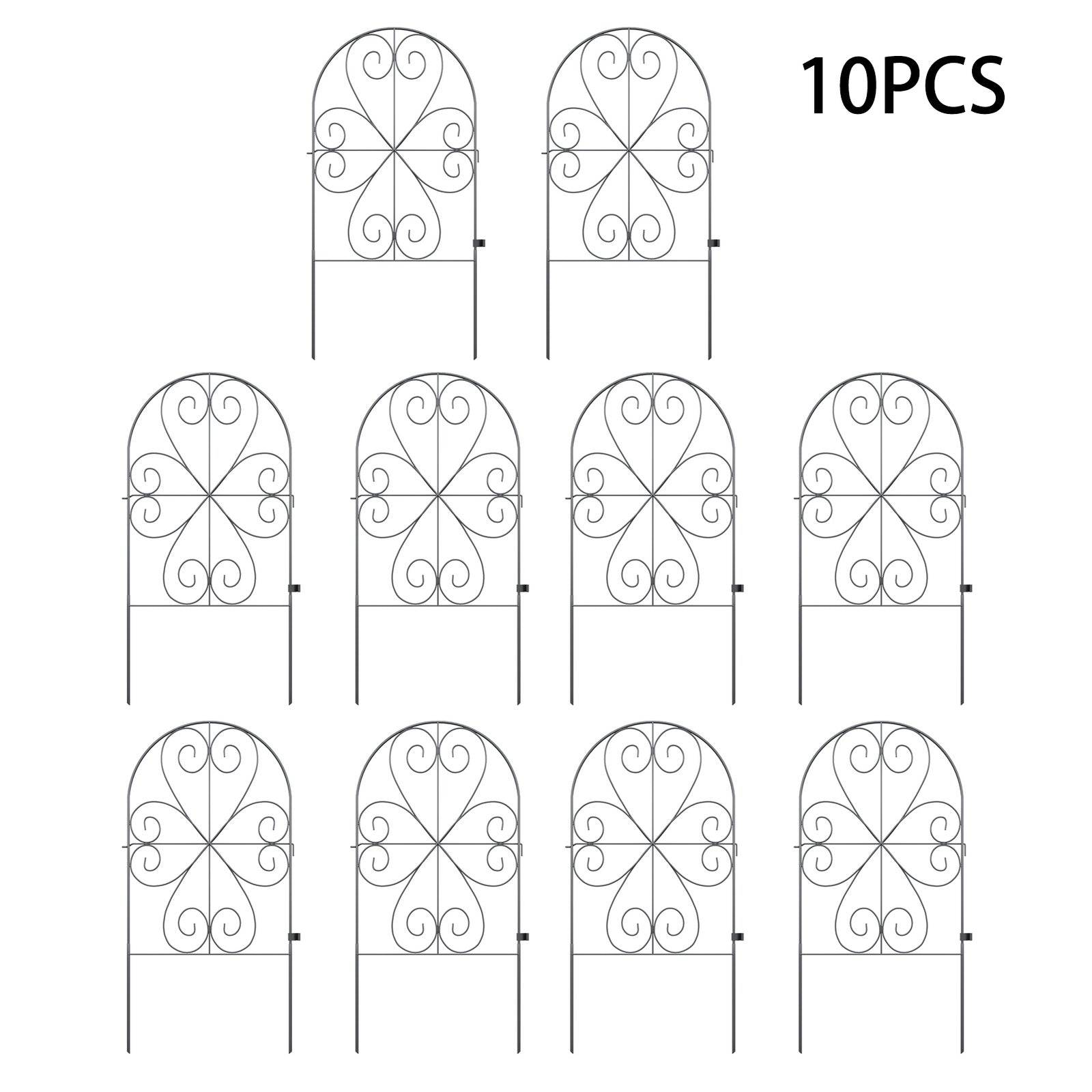 Breeins 10pcs Decorative Garden Fence Panels With Arched Design