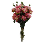 6 X 60cm Pink Rose Artificial Flower Sprays - 24 Flowers 18 Buds