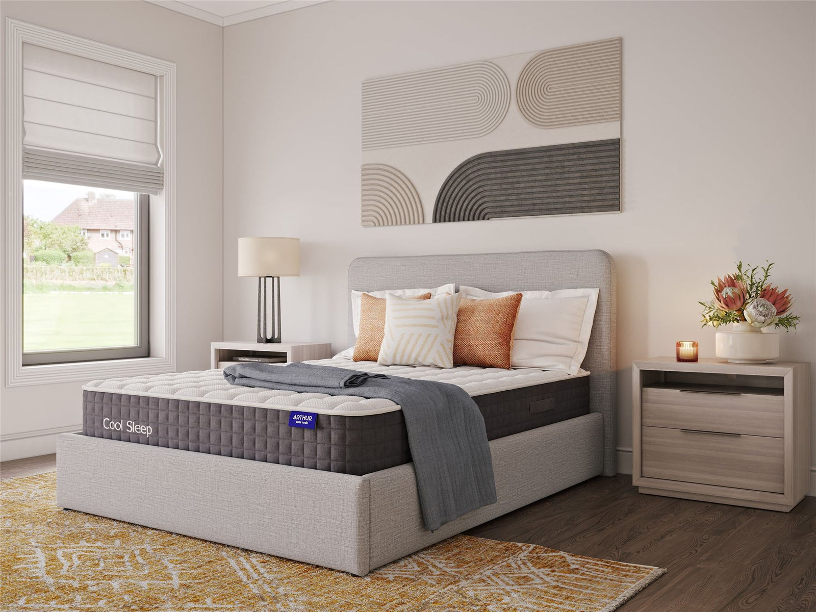 Cool Rock Extra Firm Hybrid Mattress | King | White