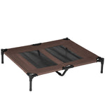 Pawhut Large Pet Cot Portable Dog Cat Sleep Bed Elevated Camping Outdoor | Brown