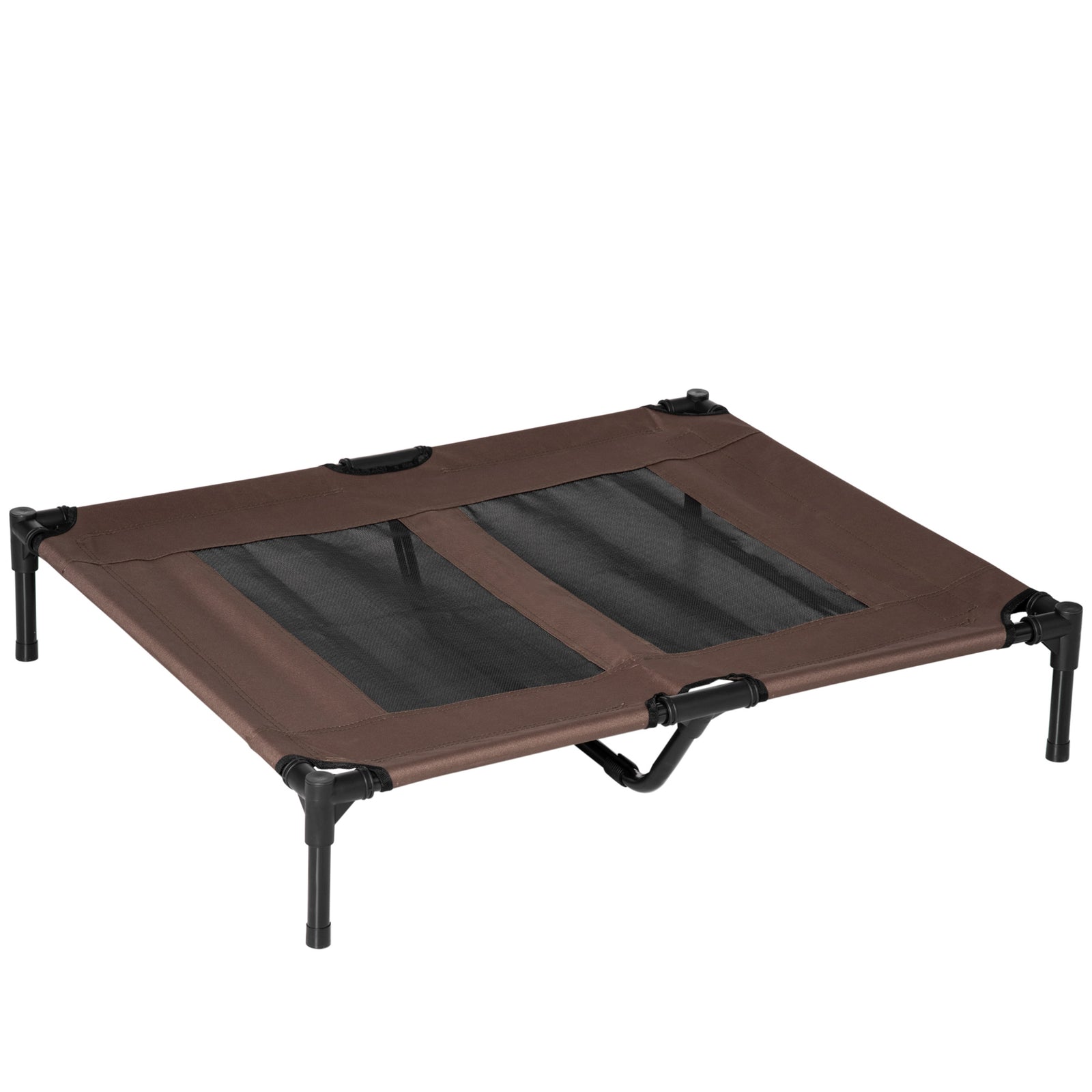 Pawhut Large Pet Cot Portable Dog Cat Sleep Bed Elevated Camping Outdoor | Brown
