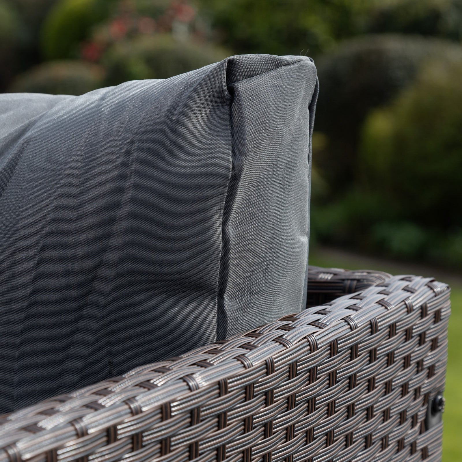 Aleria Left Hand Facing Rattan Corner Sofa And Table | Gray